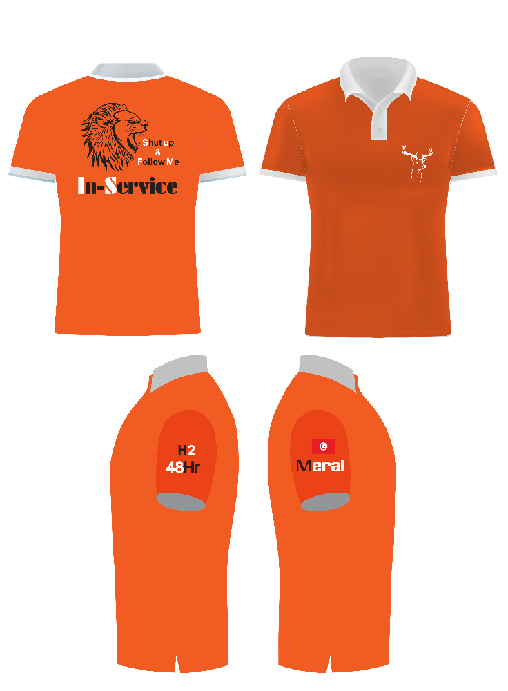 T-shirt Orange In Service Meral (l)
