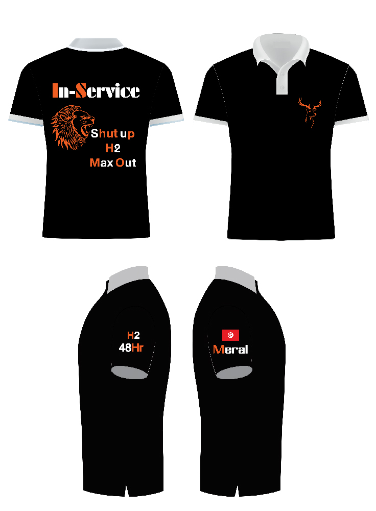 T-shirt Noir In Service Meral (xl)